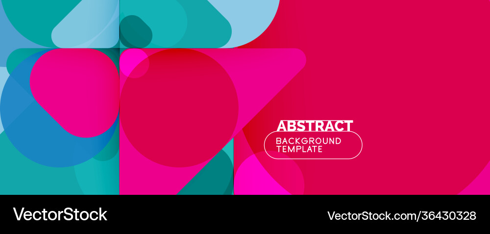 Flat geometric round shapes and dynamic lines Flat geometric round shapes and dynamic lines vector image