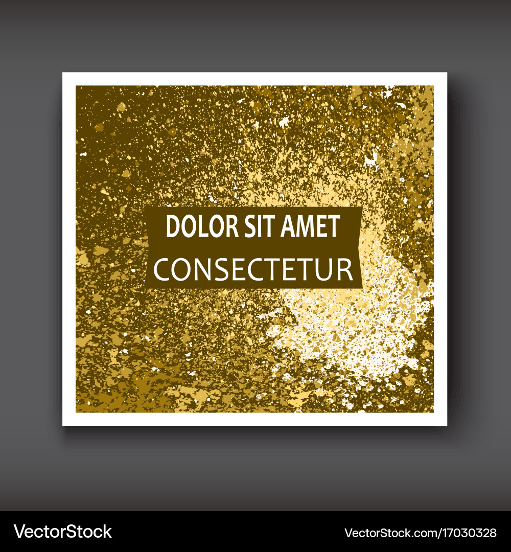 Gold paint splash splatter explosion glitter Vector Image