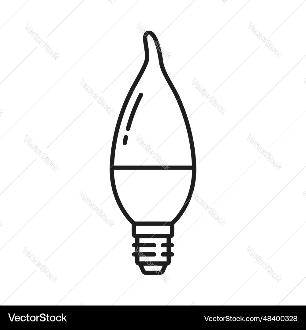 LED Light Bulb & Angular Lamp Icon vector image