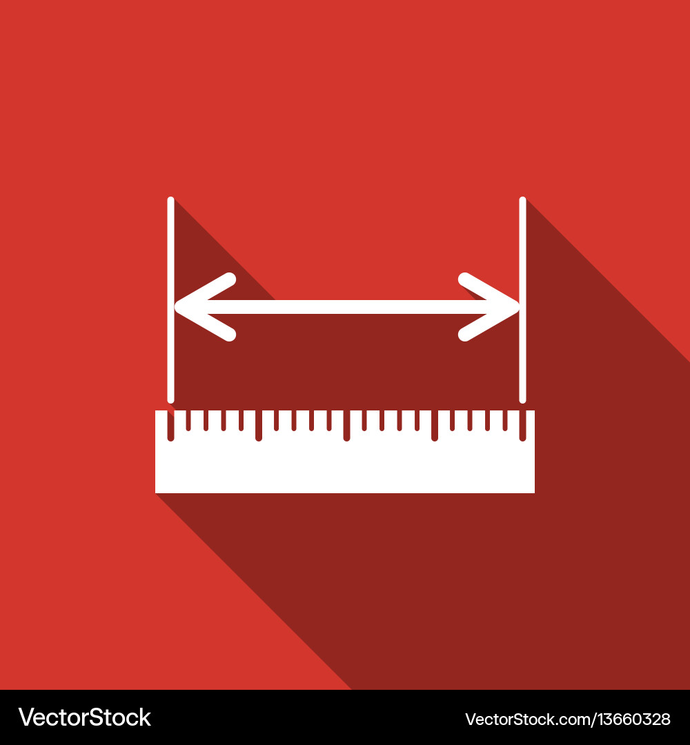 Measuring height and length icon ruler Measuring height and length icon ruler vector image
