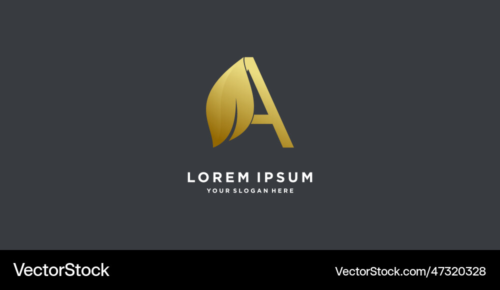 Monogram logo initial letter a with gradient Monogram logo initial letter a with gradient vector image