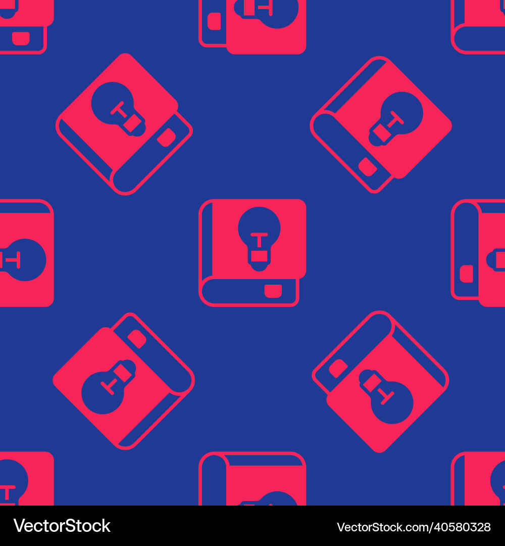 Red user manual icon isolated seamless pattern Red user manual icon isolated seamless pattern vector image