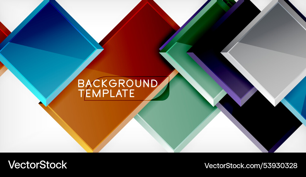 Square shape color abstract geometry Vector Image