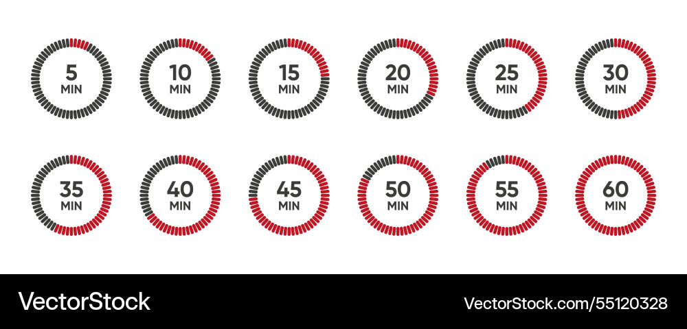 Timer Countdown Clock - Minutes vector image