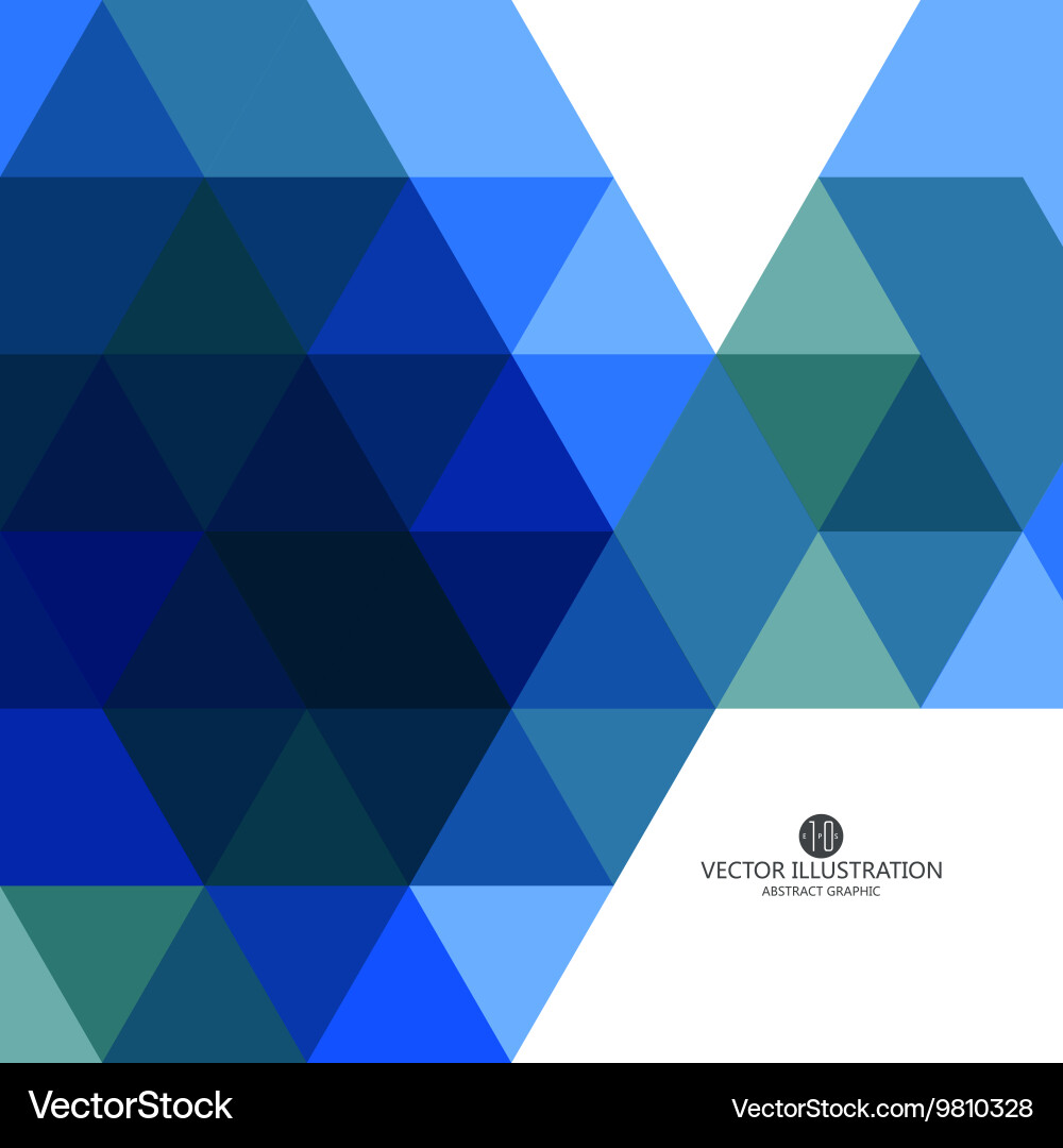 Triangular composition of abstract graphics Vector Image