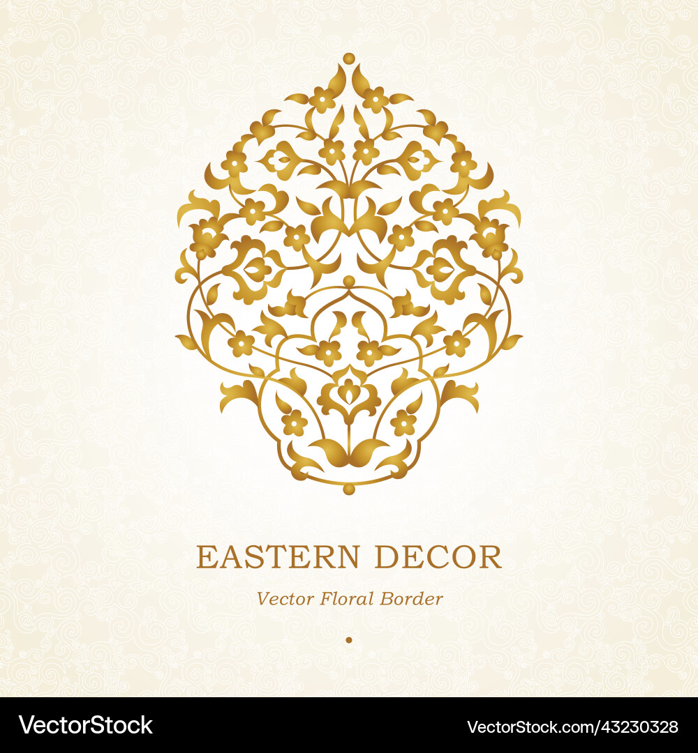 Vintage pattern in eastern style Royalty Free Vector Image