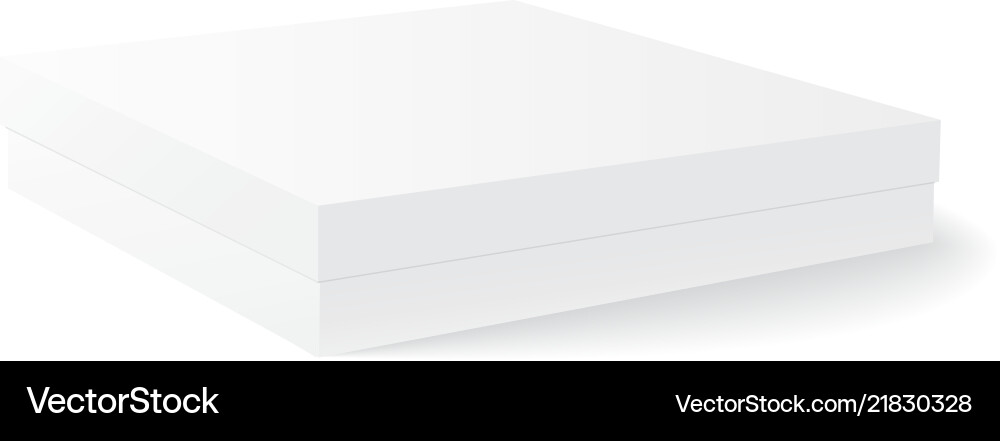 White box with shadow on background vector image