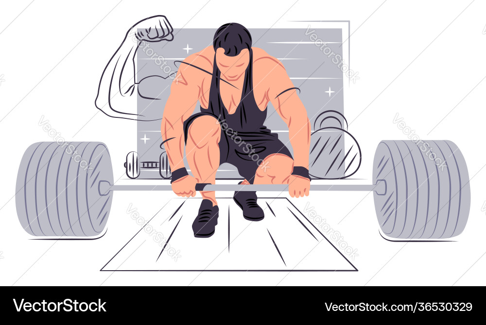 Bodybuilder in shadow sharp lines style Bodybuilder in shadow sharp lines style vector image