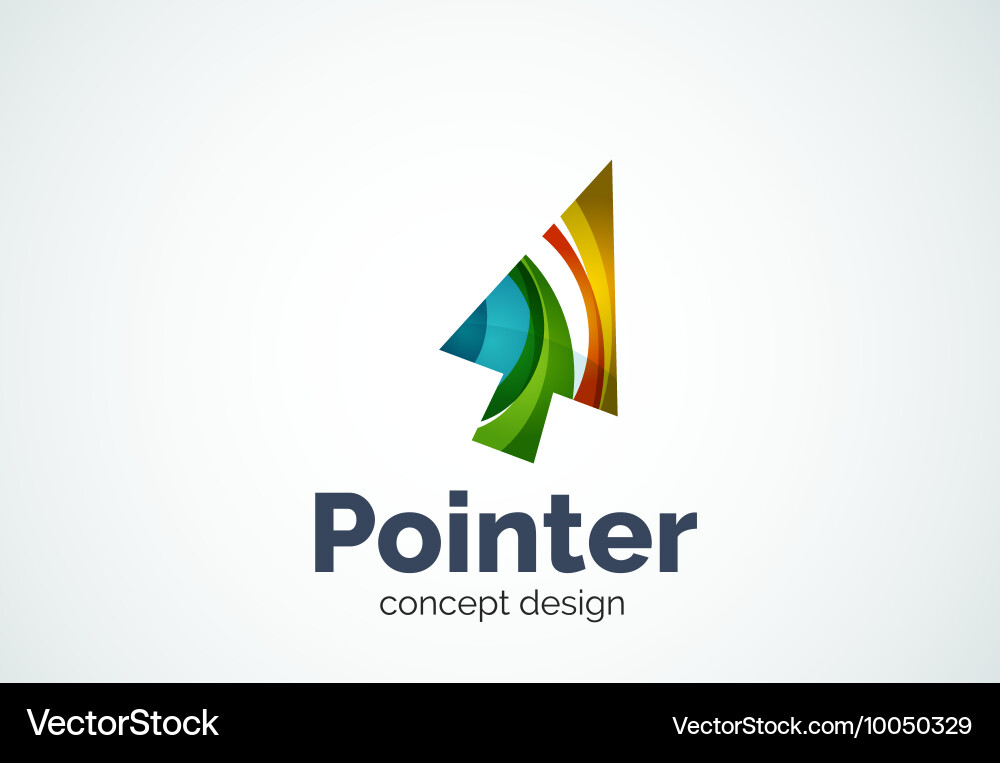 Cursor logo template mouse pointer and arrow Vector Image