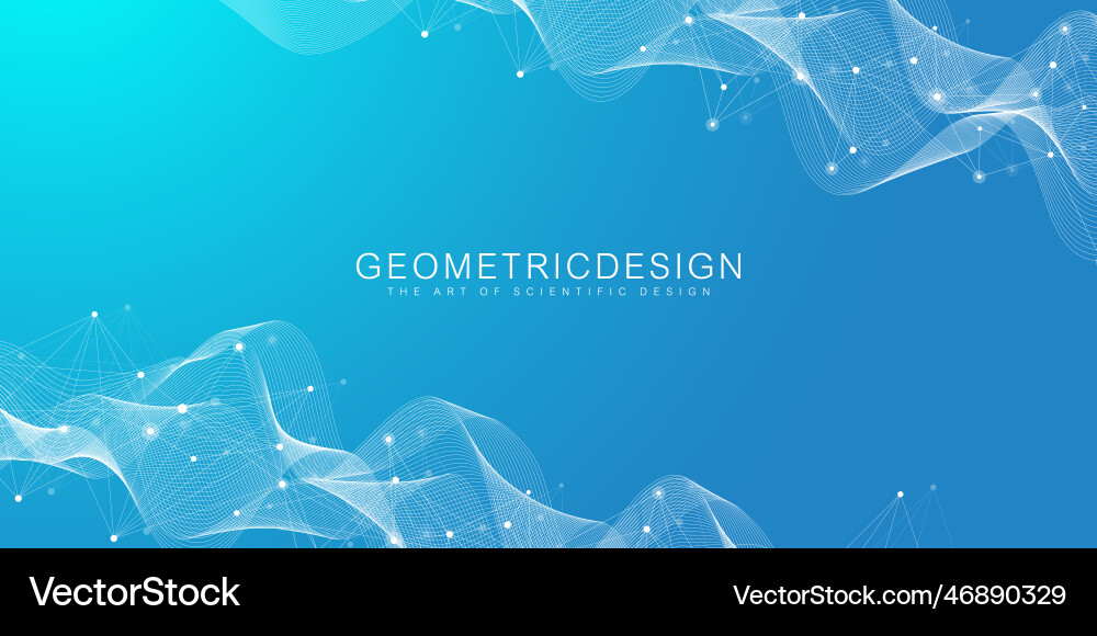 Digits abstract background with connected line Digits abstract background with connected line vector image