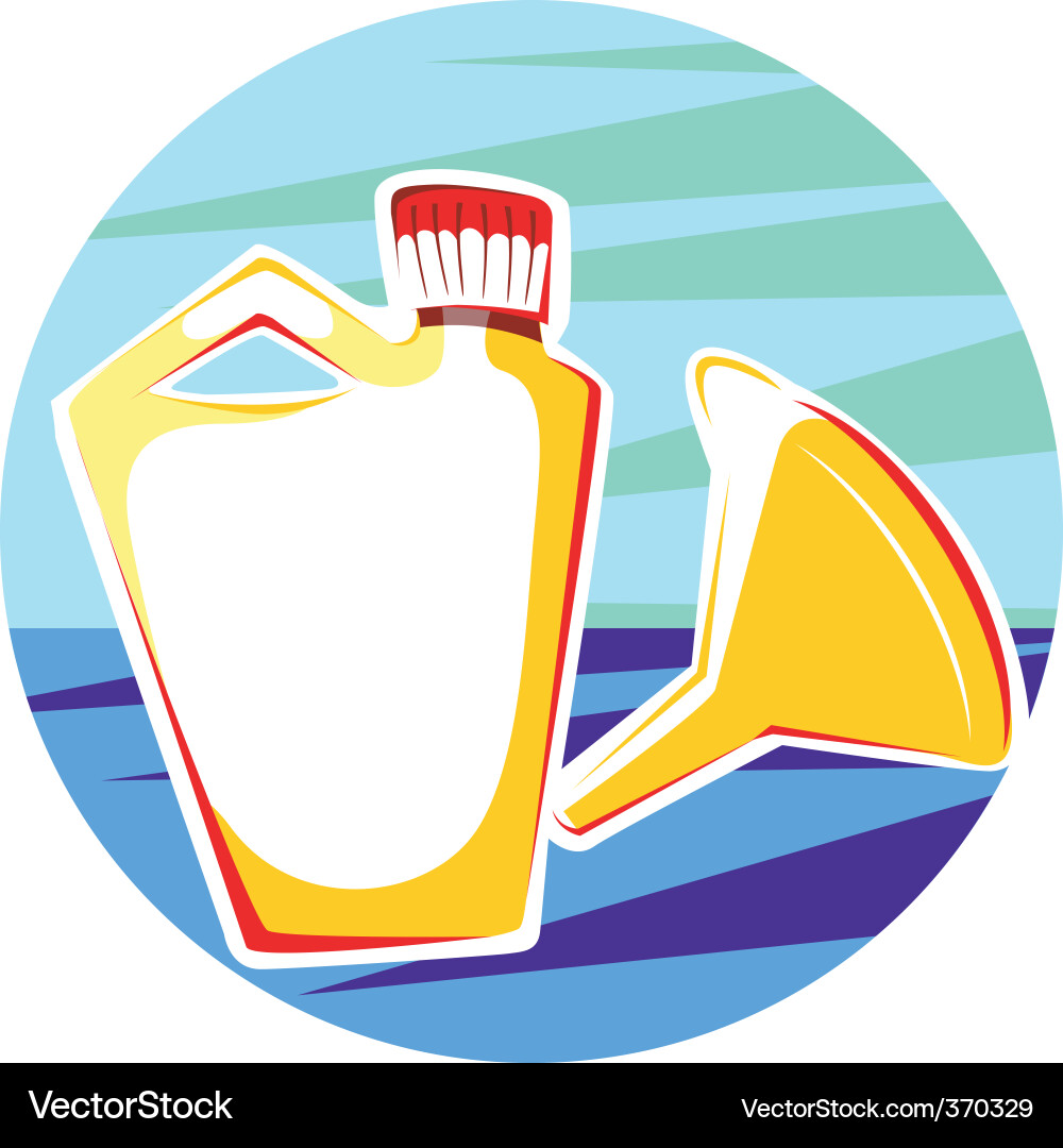 Funnel and container Vector Image