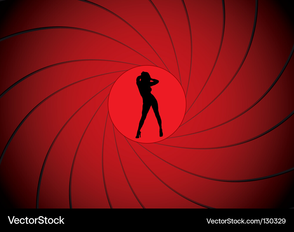 Gun Barrel Silhouette Vektorbild