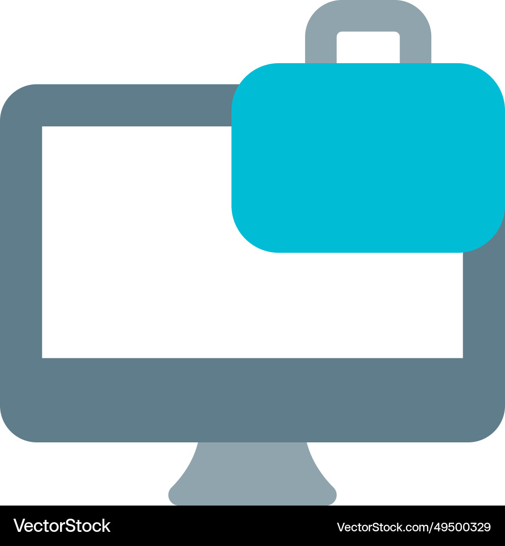 Important document stored in laptop folder vector image