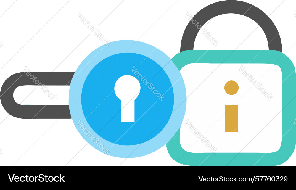 Locked information icon design generative ai Vector Image