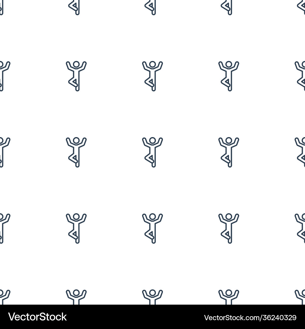 Man doing exercises icon pattern seamless white Vector Image