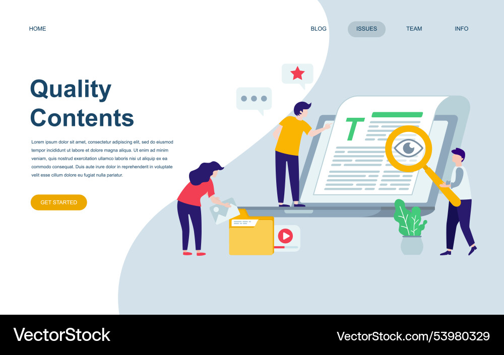 Modern flat web page design template of quality Modern flat web page design template of quality Vector Image