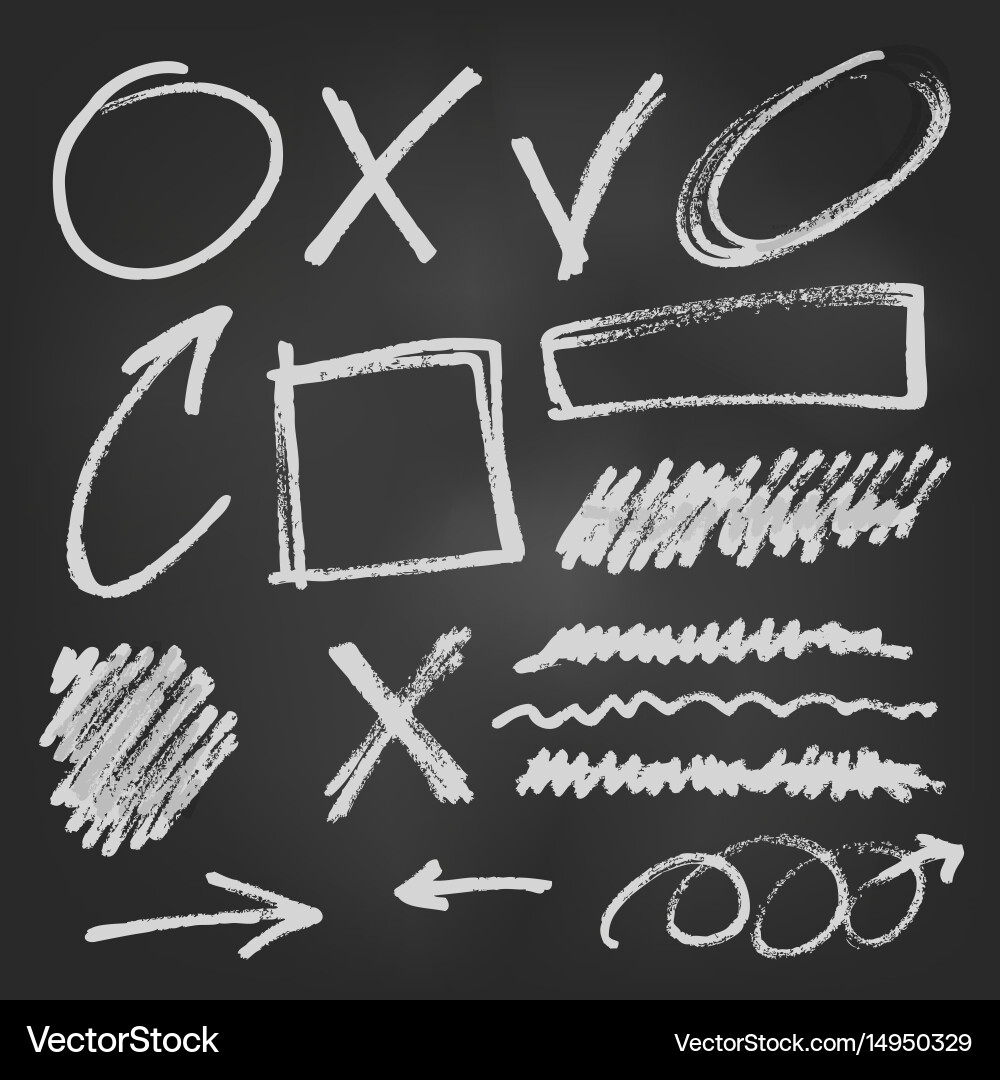 Notebook doodle pen arrow set Vector Image