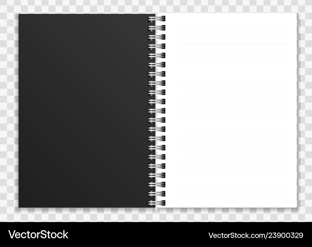 Realistic open notebook notepad or copybook Realistic open notebook notepad or copybook vector image