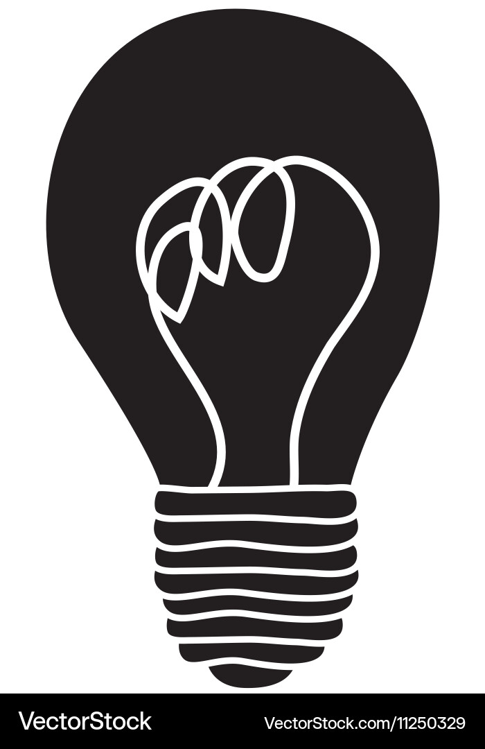 Regular lightbulb icon image vector image