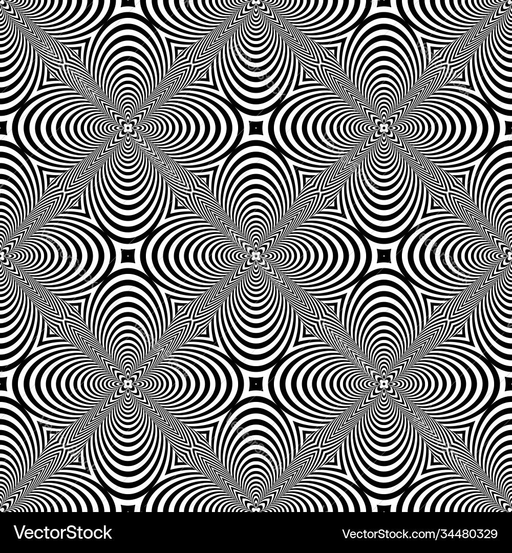Seamless checked op art pattern Vector Image