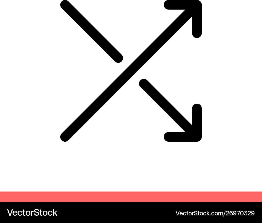 Shuffle icon for web or mobile app Shuffle icon for web or mobile app vector image