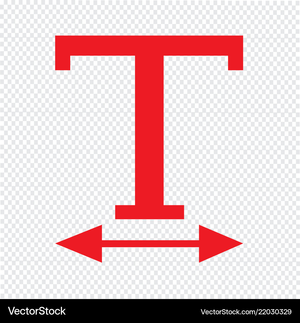 Text width edit icon design vector image