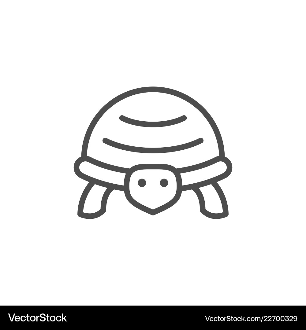 Turtle line icon Vector Image