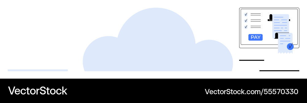 Cloud-based digital transaction and bill payment Vector Image