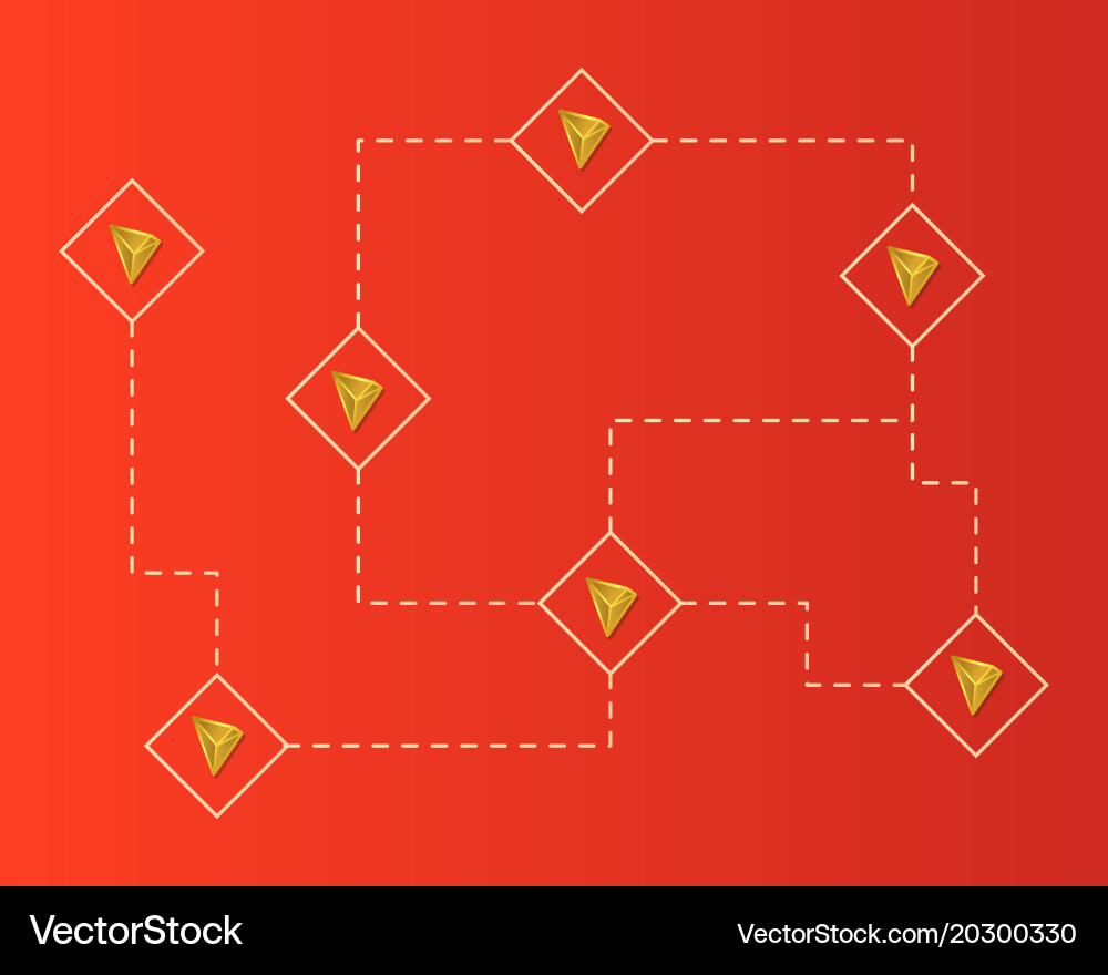 Cryptocurrency tron blockchain circuit technology vector image