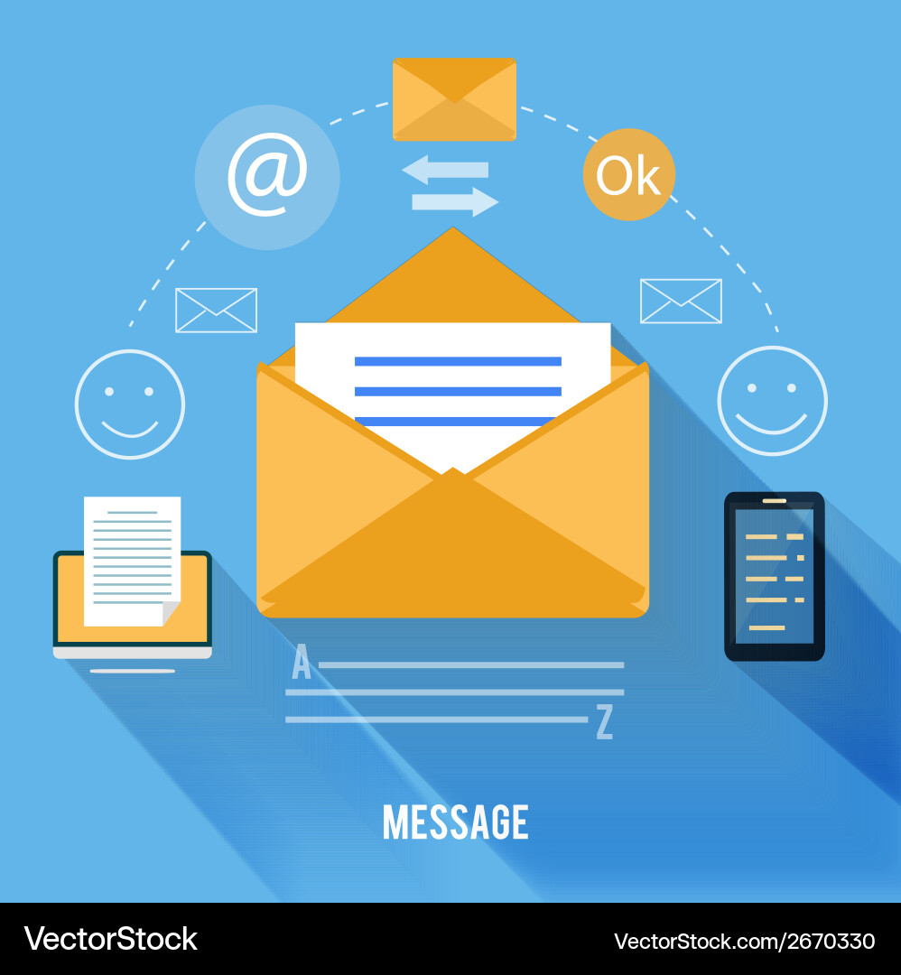 Email and Messaging Communication vector image