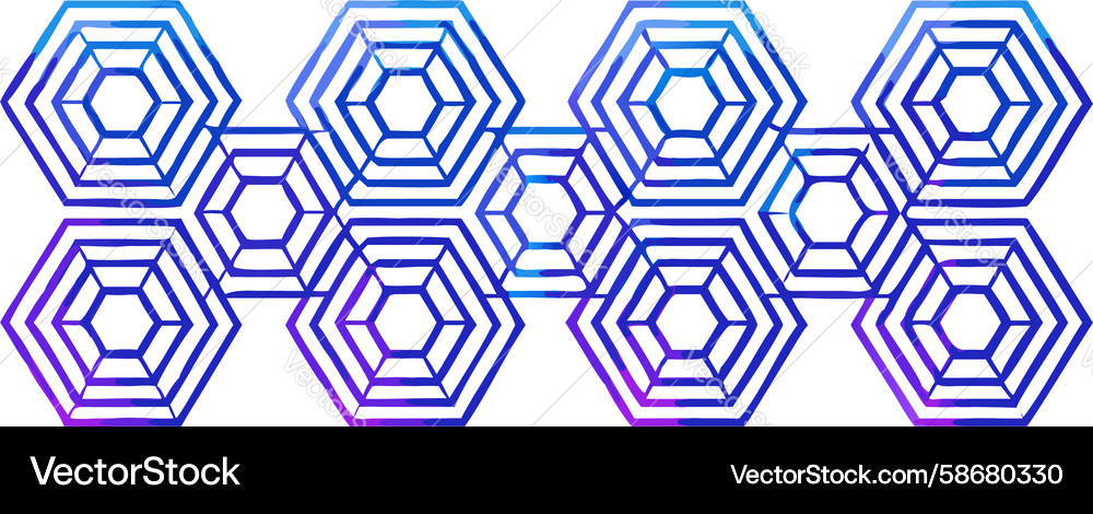 Futuristic hexagonal pattern with abstract Vector Image