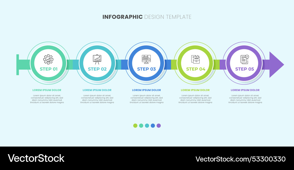 Informative circular process infographic chart Informative circular process infographic chart Vector Image