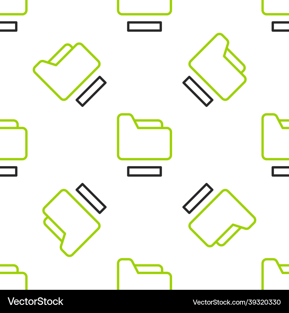 Line document folder icon isolated seamless Line document folder icon isolated seamless Vector Image