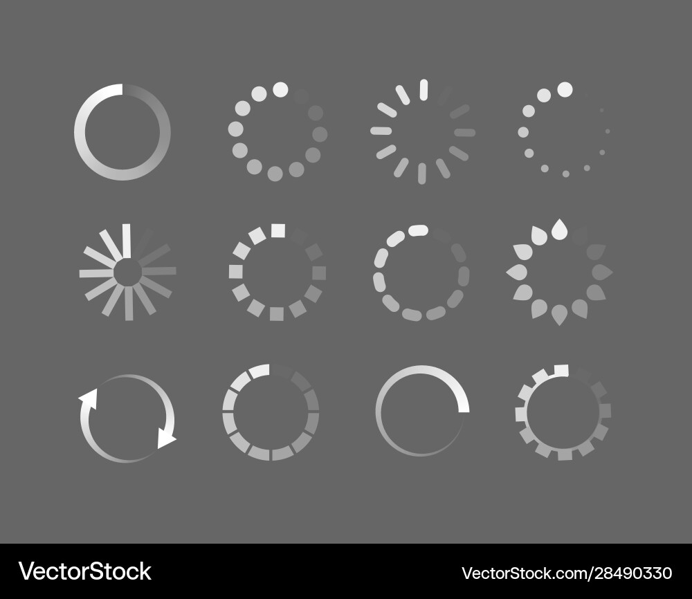 Loader icon circle button load sign symbol Loader icon circle button load sign symbol vector image