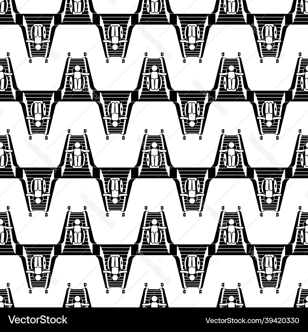 Man in wheelchair on escalator pattern seamless Man in wheelchair on escalator pattern seamless vector image