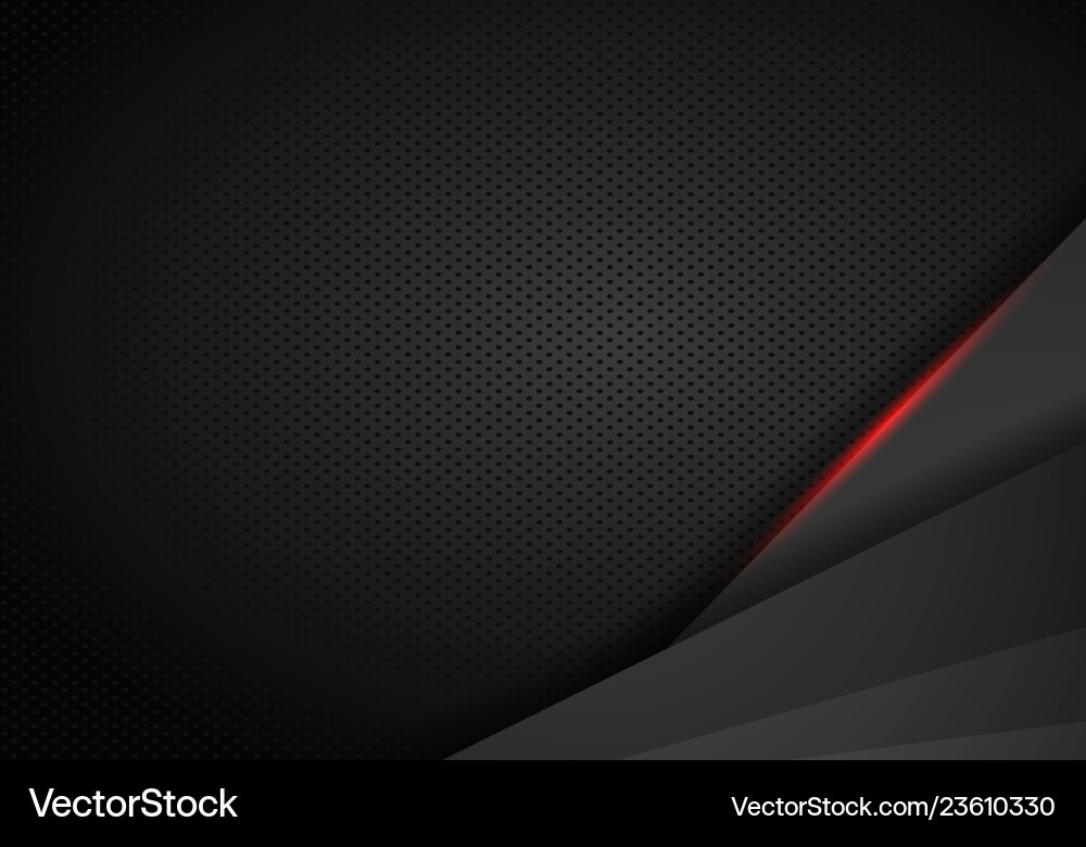 Metallic Red Black Frame Abstract Vector Image