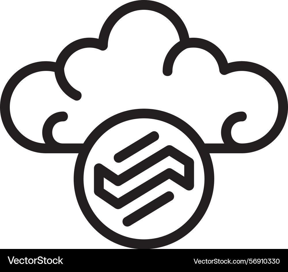 Mind wave linear style icon design Vector Image