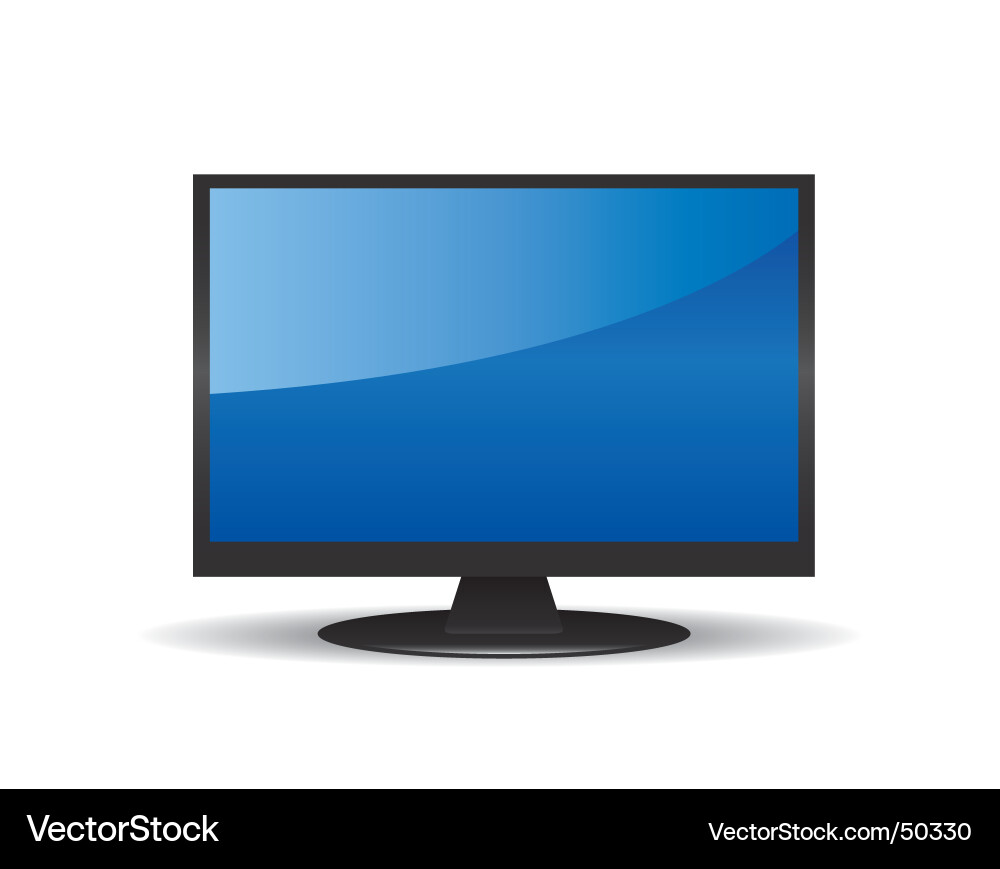 Modern Display Screen Vector Image