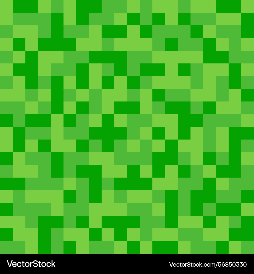 Pixel grass seamless pattern pixelart computer Pixel grass seamless pattern pixelart computer vector image