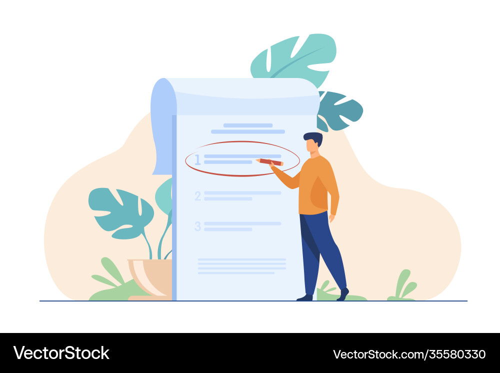 Prioritizing Tasks - To Do List vector image