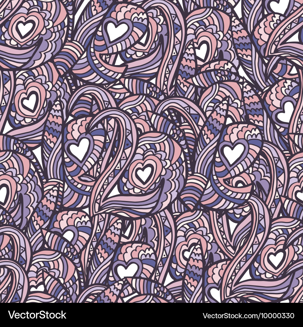 Seamless pattern with hand drawn quote love sketch Vector Image