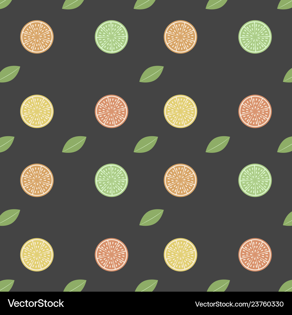 Seamless pattern with orange lemon grapefruit Seamless pattern with orange lemon grapefruit vector image