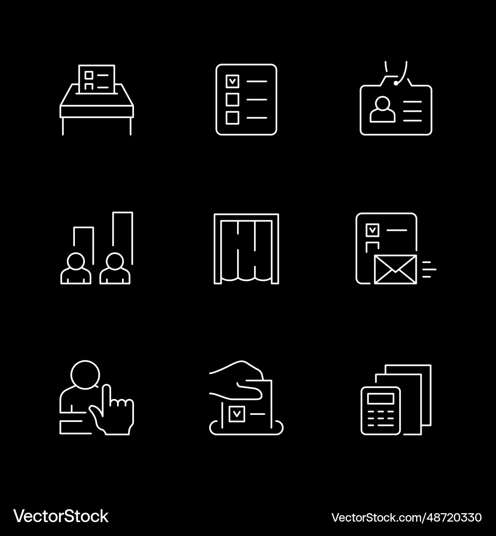 Set line icons of voting Set line icons of voting vector image