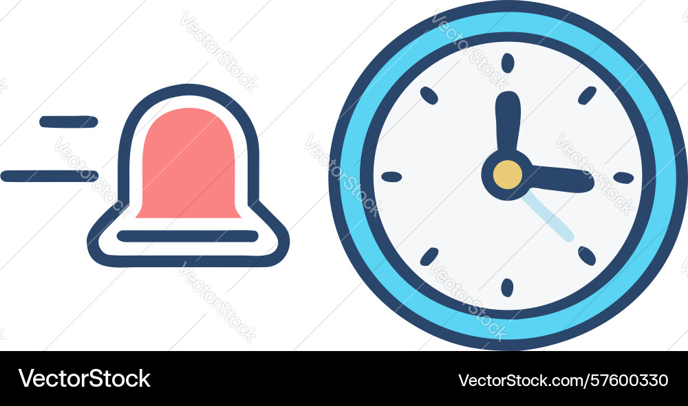 Time management clock icon design generative ai vector image