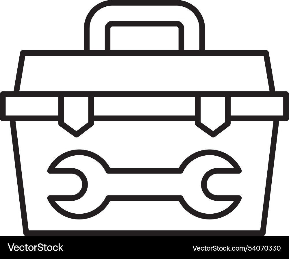 Toolbox line icon design vector image