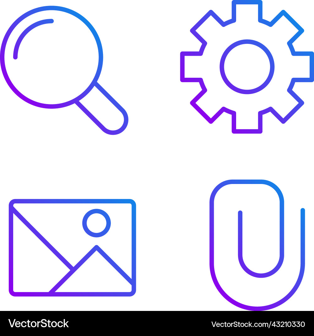 Website elements pixel perfect gradient linear Website elements pixel perfect gradient linear vector image
