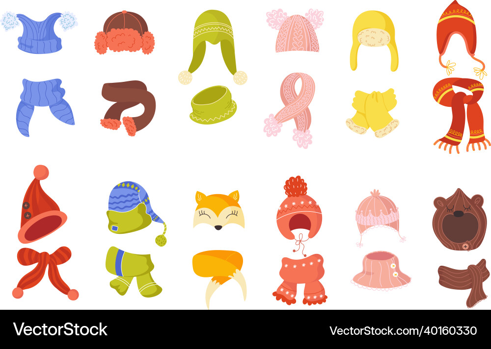 Winter Kinder hassen lustige Kinder Kits Winter Kinder hassen lustige Kinder Kits vektorbild