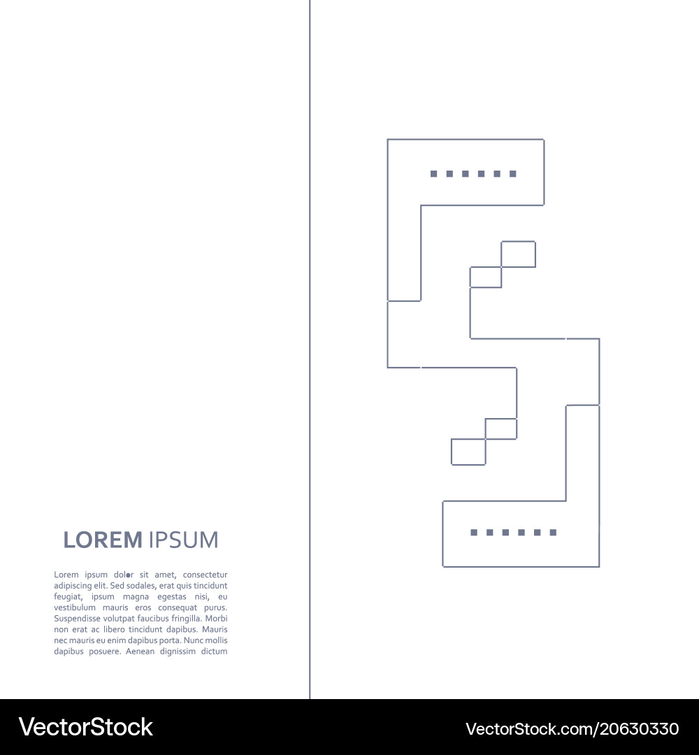 Wireframe element with abstract figure Wireframe element with abstract figure vector image