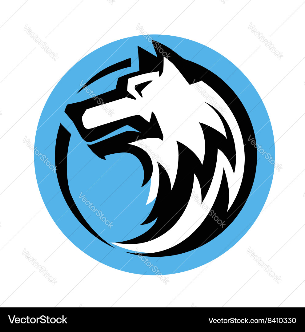 Wolf Head Emblem vector image