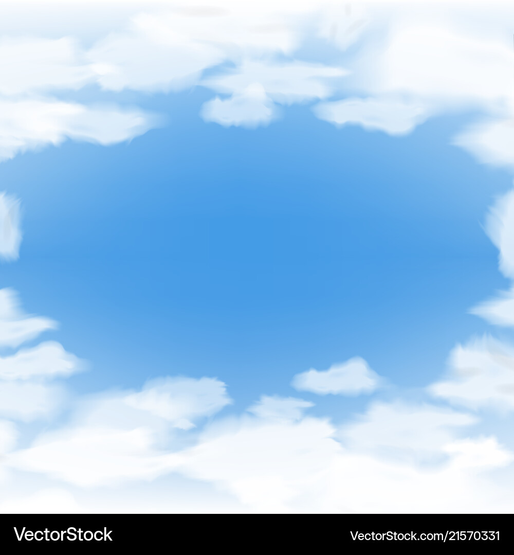 Blue sky with clouds abstract background Vector Image